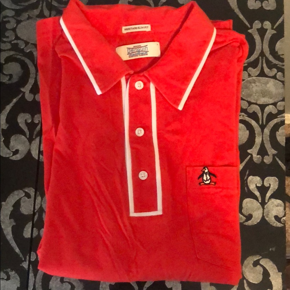 Red penguin polo